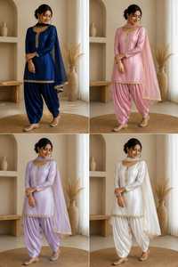 Elegantes Conjuntos Indios y Pakistaníes, Traje Especial para Eid Ramzan, Salwar Kameez Patiala, Atuendo Tradicional Listo para Usar en Bodas - Product Image 5