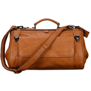 Professional Genuine <b>Leather</b> Logo Print Design Your Own Waterproof Duffle <b>Bag</b> Drawbar Adjustable Strap Zipper Closure Luxury - Product Image 6