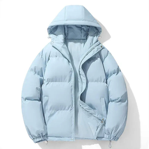 Casual Cotton <b>Jacket</b> Winter Modern Style Plus Size <b>Down</b>-<b>Filled</b> Hooded Coat Loose Fit Adjustable Windbreaker Bubble <b>Jacket</b> - Product Image 3