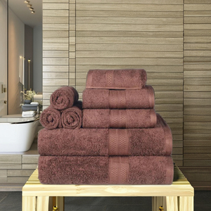 8 Piece Luxury Bamboo Towel Set for Online Sellers Retail Ready 8pc Bath Towel Bundle Custom Logo Gift Packaging - Product Image 1