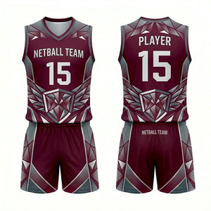 Fournisseur en gros de maillots de netball, uniforme de netball par sublimation avec logo d'équipe, nom, numéro, polyester respirant - Product Image 1