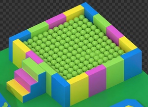 Parque Infantil de Plástico Colorido para Interiores con Piscina de Pelotas, Tobogán y Estructura de Escalada para Niños - Product Image 2