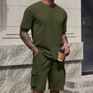2026 New Custom Design And Logo Summer Sport Breathable Lightweight Two-Piece Short <b>Track</b> suit <b>T</b>-Shirts and Jogger Shorts Sets - Product Image 3