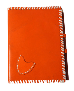 Carnet en cuir fait main de luxe en coton recyclé avec pochette à crayons cousue main et allumettes, idéal pour la promotion en gros - Product Image 1