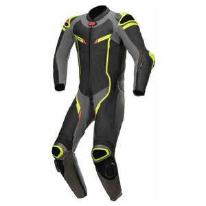Combinaison de moto en cuir noir pour homme, équipement de protection premium pour la conduite - Product Image 1