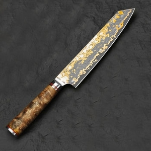 Handmade Copper Damascus <b>Boning</b> <b>Knife</b> With Flexible Blade And Wooden <b>Handle</b> For Meat Deboning And Trimming - Product Image 1