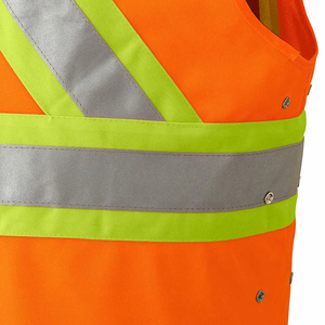 Polyester Cheap Outdoor Construction Reflective Safety <b>Vest</b> Custom <b>Utility</b> Reporter Multi Pocket - Product Image 6
