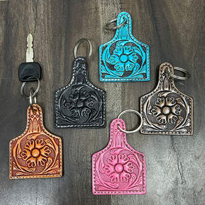 Llavero de Cuero Vacuno Personalizado al por Mayor, Hecho a Mano, con Diseño Personalizado, para Regalos y Promociones, Unisex - Product Image 5