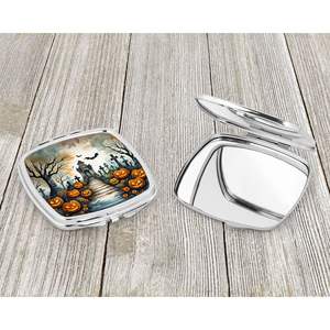 Marigold Spooky Halloween miroir de maquillage compact femmes et filles voyage-friendly pliant poche décorative miroir de poche cadeau - Product Image 3