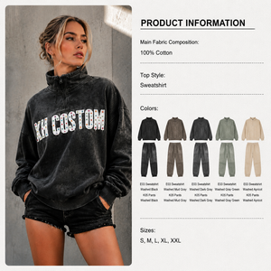 430G Heavyweight Cotton Half <b>Zip</b> Hoodie Men Oversized Vintage Washed Streetwear Sweatshirt Custom Logo Hoodie Manufacturer - Product Image 2