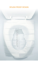 Protège-siège de toilette jetable extra-large monocouche hydrosoluble, emballage anglais transfrontalier, pour toilettes et papier toilette
