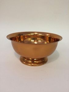 Seau à champagne rond en métal couleur cuivre, design moderne, avec base, grand seau à glace pour les fêtes, les mariages et les événements - Product Image 6