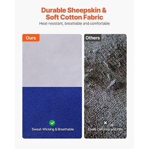 Manicotti Protettivi in Cotone FR con Pelle di Pecora per Saldatura, Resistenti al Calore e alle Fiamme, per Uomini e Donne, Ideali per Lavoratori - Product Image 3