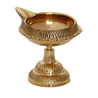 Diya décorative en laiton pour Puja | Décoration de temple à la maison | Décoration Diwali
