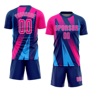 Uniformes de Fútbol Profesionales de Manga Corta, Conjunto de Camiseta de Fútbol Transpirable de Secado Rápido con Estampado de Alta Calidad, Logotipo Personalizado, Nombre del Equipo - Product Image 1