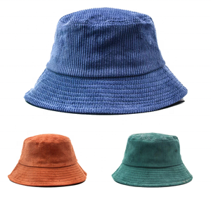 Embroidered 100% Cotton Corduroy <b>Winter</b> Outdoor Warm Fashion Fisherman LOGO Custom Multiple Color <b>Men</b>&Women Basin Bucket <b>Hats</b> - Product Image 6