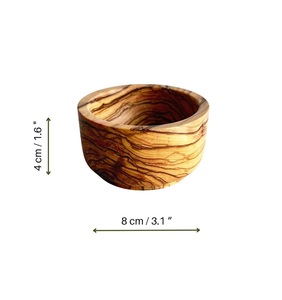 Bol à collation en bois d'olivier authentique de haute qualité, fait main, écologique, durable, style américain - Product Image 4