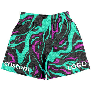 Pantalones Cortos Deportivos Unisex 2 en 1 al por Mayor, con Estampado Digital, Compresión, para Entrenamiento y Running, Ligeros, de Secado Rápido, Cintura Media - Product Image 4