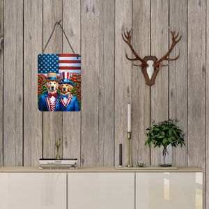 All American Golden Retriever Wall Door Hanging Prints Multicolor 12x16 Aluminum Metal Sign for Kitchen Bathroom Plaque Home - Product Image 3