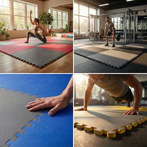 High Density <b>EVA</b> Interlocking Sports Floor Mat Non-Slip Shock Absorbingt| Custom Color & Thickness | Made in Vietnam - Product Image 1