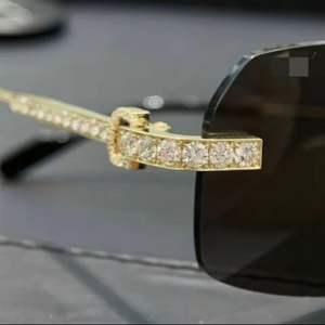 Gafas de Sol de Lujo con Forma de Diamante para Hombre y Mujer, Montura con Circonitas Cúbicas, Estilo Hip Hop, Lentes de Moda - Product Image 2