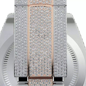 Reloj de Cuarzo de Acero Inoxidable con Diamantes Moissanite VVS Iced Out, Estilo Hip Hop Urbano, Correa de 20mm, Esfera de Cristal, Lujo y Moda - Product Image 4