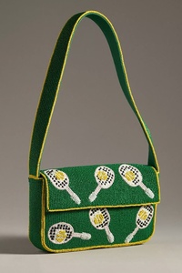 Sac à bandoulière artisanal perlé, design étoile de football, personnalisé, écologique, tendance, pour le jour du match, étoiles et ballons - Product Image 3