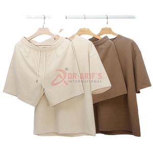 Vêtements de ville avec logo personnalisé, vêtements de sport de jogging en coton, survêtement de gymnastique et short 2 pièces, ensemble de survêtement t-shirt pour hommes - Product Image 1