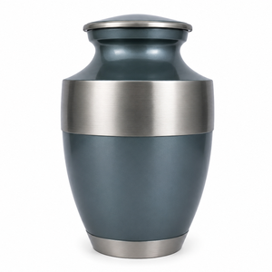 Urna Funeraria de Esmalte Personalizable de Estilo Americano en Color Verde Plateado con Adhesivo para Foto Conmemorativa para Cenizas Humanas - Product Image 2