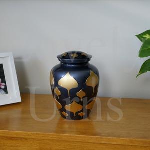 Urne funéraire pour adulte, taille moyenne, souvenir commémoratif, conteneur pour cendres, design décoratif feuilles d'automne, sérénité automnale - Product Image 2