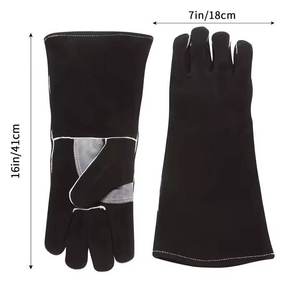 Cowhide Leather Safety Welding <b>Gloves</b> TIG Stick Heat Resistant Durable Moisture-Wicking Tear-Resistant Silicone-Free Best Sale - Product Image 3