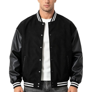 Chaqueta Varsity Personalizada, Chaqueta Bomber de Lana Premium, Estilo Letterman, Parches Bordados, Logotipo Personalizado, Ropa Urbana OEM - Product Image 3