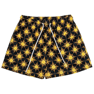 Shorts de bain tie-dye pour hommes, imprimé par sublimation, maille respirante, taille élastique, décontractés, 100 % polyester - Product Image 4