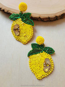 Pendientes Colgantes Hechos a Mano Unisex con Cuentas Gruesas, Diseño Floral, Estilo Bohemio, Inspirados en Perlas, Clásicos de la India, para Regalo de Fiesta - Product Image 2