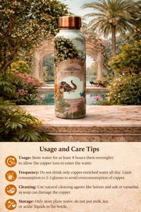Botella de Agua de Cobre de Doble Pared con Aislamiento, Tapa Antiderrames, Acabado Elegante y Ecológico para un Almacenamiento Saludable del Agua - Product Image 3