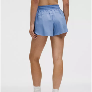 Shorts Deportivos Formales de Doble Capa para Mujer, de Secado Rápido, Impermeables, Transpirables, de Cintura Alta, para Entrenamiento Activo, Yoga, con Bolsillos, Personalizables - Product Image 3