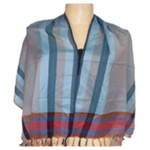 Pañuelo de Seda con Rayas de Poliéster para Mujer, Elegante, de Diseño, Suave, Estiloso y de Lujo para Uso Casual - Product Image 1