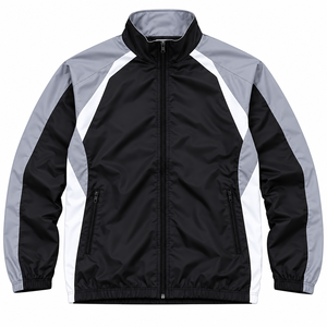 Custom <b>Track</b> <b>Jacket</b> <b>Mens</b> Windbreaker Sports <b>Jacket</b> Full Zip Athletic <b>Jacket</b> OEM Apparel Manufacturer Wholesale Supplier Teamwear - Product Image 1