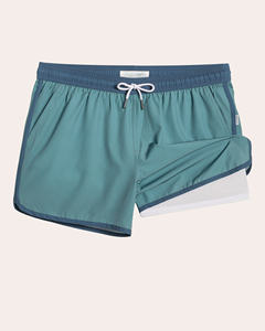 Shorts de sport pour hommes personnalisés 2 en 1, double couche, pour la course à pied et l'entraînement, avec doublure de compression intérieure, taille élastique et poche latérale - Product Image 3