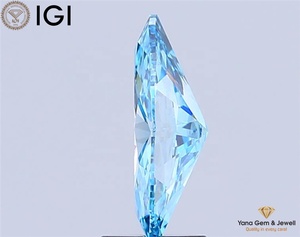 Diamante Cultivado en Laboratorio con Certificación IGI, Corte Marquesa, 2.00 Quilates, Color Azul Intenso, Claridad VS1, CVD, para Joyería de Primera Calidad - Product Image 3