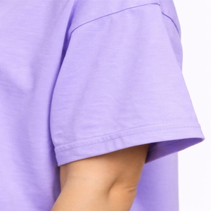 Camiseta de color liso personalizada para mujer, manga corta, tela suave, informal, holgada, ligera, para hombre - Product Image 5