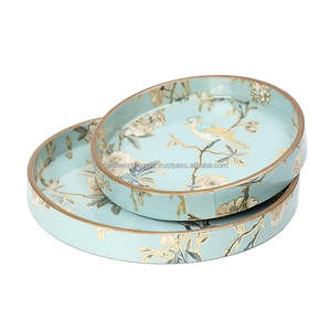 Bandeja Redonda de Madera de Lujo Desechable de Alta Calidad para Servir Frutas, para Bodas, Hogar y Hotel, Falak World Export - Product Image 3