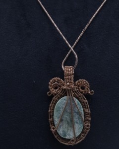 Natural Agate Stone Copper Wire <b>Wrapped</b> Pendant Necklace Handmade Boho Gemstone Jewelry <b>Gift</b> for Women - Product Image 3