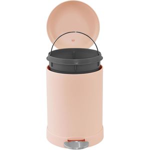 Cestino per Rifiuti in Acciaio Inox Rotondo da 1,2 Galloni, Piccolo Contenitore Metallico con Coperchio a Chiusura Morbida e Pedale - Product Image 3