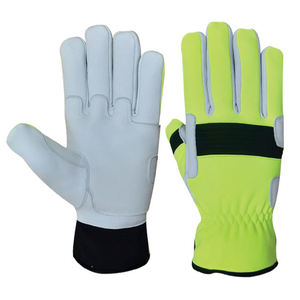 Leather Work <b>Gloves</b> Real Leather Working <b>Gloves</b> PPE Cowhide Split Leather Work <b>Gloves</b> Double Palm Reinforce With Safety - Product Image 1