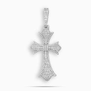 Pendentif Croix en Moissanite Argent Sterling 925 Collier Religieux de Luxe Unisexe Micro Pavé Taille Brillante GRA - Product Image 5