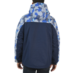 Blouson de moto pour homme, col montant, imperméable, manteau d'hiver, coupe classique, rembourrage en polyester, fermeture éclair, style sportif, logo sur le devant - Product Image 4