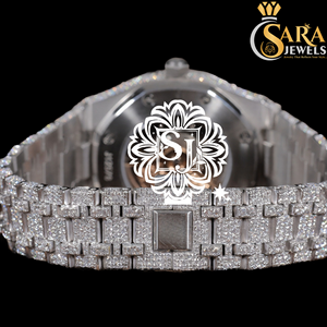 Excellent Quality Classic Iced out Gold Mossinate Diamond Watch in Stainless Steel for Men Available for Factory Price - Product Image 5