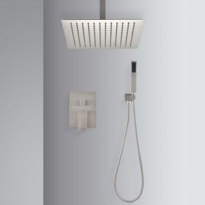 Handheld and 16\" <b>Shower</b> Head Combo Set Ceiling-Mounted <b>Shower</b> <b>System</b> for Bathrooms - Product Image 2