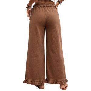 Pantalones Vaqueros de Mezclilla 100% Algodón Personalizados para Mujer, Pantalones Anchos de Pierna Ancha, Estilo Casual Relajado, Vintage, Streetwear - Product Image 2
